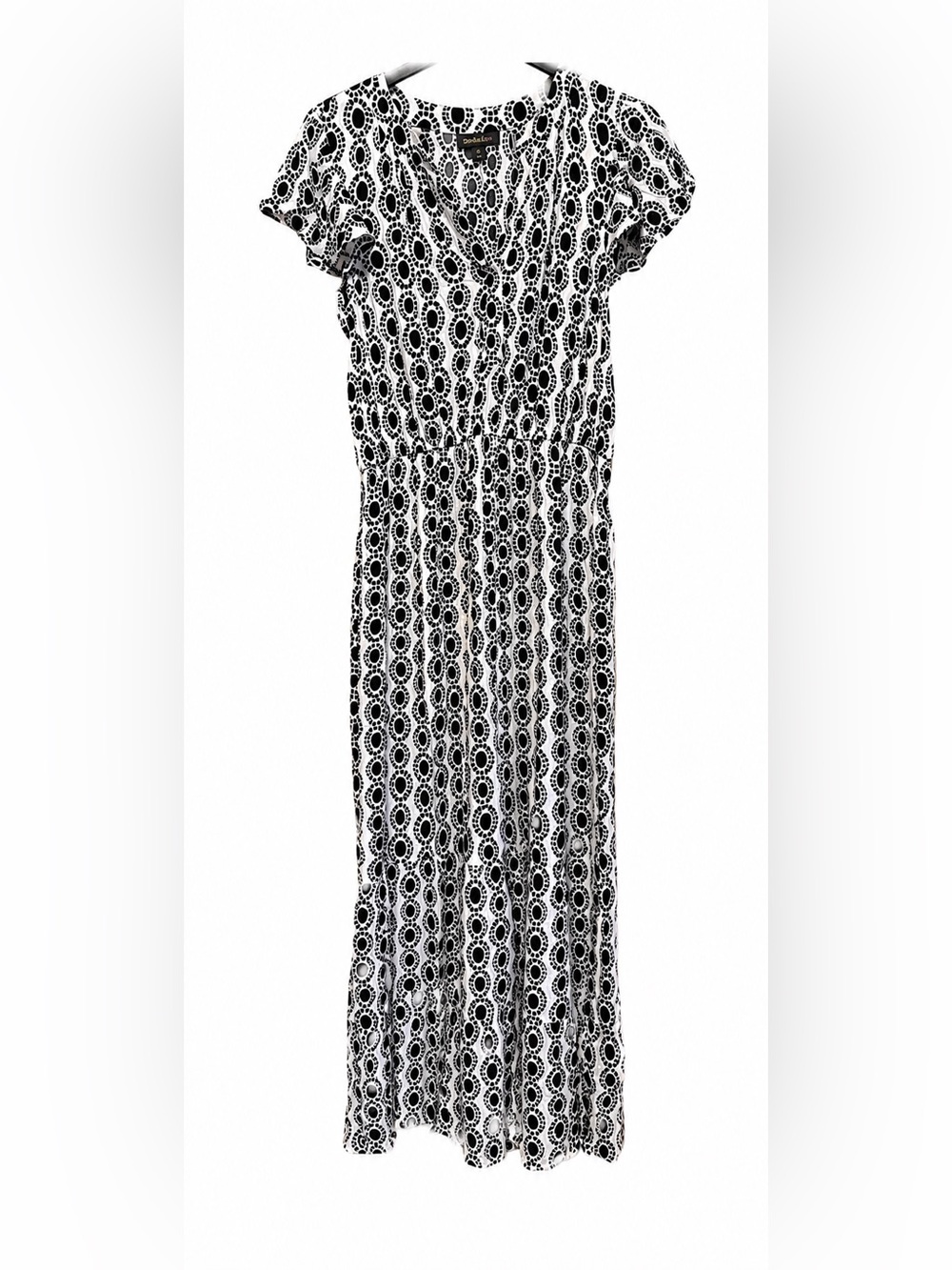 Style & Co. Black and White Printed Maxi Dress